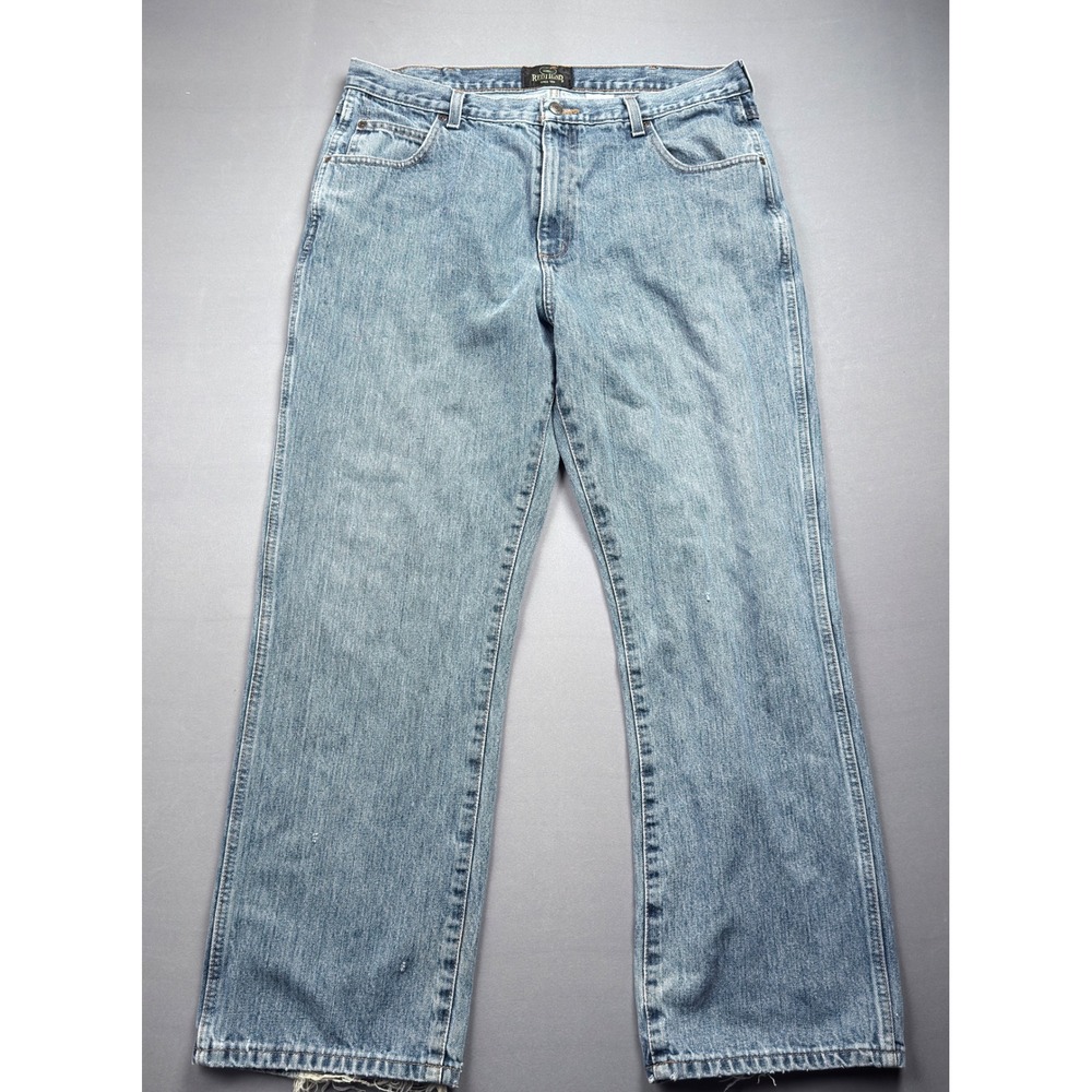 RedHead Light Wash Distressed Boot Cut Jeans Classic Denim Men's 36x30‎